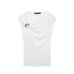 Asymmetric accessory pleated top