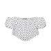 Romantic Bubble Sleeve One Shoulder Polka Dot Short Top