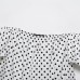 Romantic Bubble Sleeve One Shoulder Polka Dot Short Top