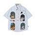 Cat Window View Embroidered Short Sleeve Cat Window View Embroidered Short Sleeve