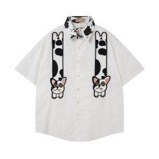 Spotted Embroidery Short Sleeve