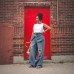 Straight Leg Jeans with Layered Waist Design and Ripped Details