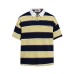 Emblem Embroidered Stripe Short Sleeve
