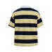 Emblem Embroidered Stripe Short Sleeve