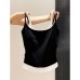 Fake Two-Piece Spliced Strapless Tank Top for Women