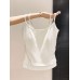 Fake Two-Piece Spliced Strapless Tank Top for Women