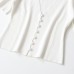 V-neck loose short sleeved knitted top