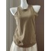 Relaxed Pink Crew Neck Sleeveless Top