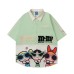 Flying Girl Police Officer Color blocked Short Sleeve