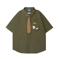 Checkered tie short sleeved Checkered tie short sleeved
