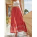 Printed slit skirt