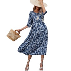 V-neck loose dress