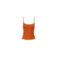 Slim Fit Color-Blocked Stripe Crop Top for Women