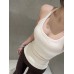 Pink U-neck Strapless Crop Top for Women