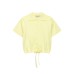Simple bow knit short sleeved top