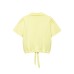 Simple bow knit short sleeved top