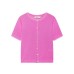 Short sleeved knitted short sleeved women's top
