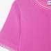 Short sleeved knitted short sleeved women's top