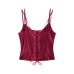 Tailored satin sleeveless camisole vest