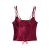 Tailored satin sleeveless camisole vest