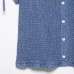Versatile honeycomb texture denim shirt