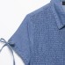 Versatile honeycomb texture denim shirt