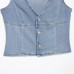 French street denim slim fit vest top