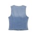 French street denim slim fit vest top