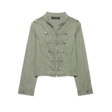 Street button trimmed slim fit jacket