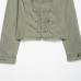 Street button trimmed slim fit jacket