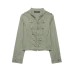 Street button trimmed slim fit jacket