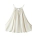 Silk textured balloon shaped hanging neck short top
