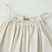 Silk textured balloon shaped hanging neck short top