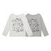 Hand-Painted Dog Print Top, Textured Ribbed Fabric, Soft Style Long Sleeve Hand-Painted Dog Print Top, Textured Ribbed Fabric, Soft Style Long Sleeve