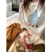 Cute Print Short Sleeve Women's Casual Loose Inner Layer Basic Top