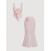 Slim fit sleeveless two-piece set