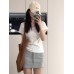 Cute Girl U-Neck Pink Short Sleeve