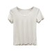 Sweet and Spicy Lace Trim U-Neck Fitted Inner Top
