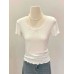 Sweet and Spicy Lace Trim U-Neck Fitted Inner Top