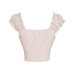 Plaid bow women's top