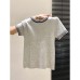 Round Neck Short Sleeve Knit Top for Women