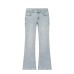 Retro style low waisted flared jeans
