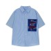 Embroidered short sleeved fabric
