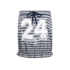 Color-Blocking Fitted Strapless Casual Short Letter Print Top