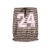 Color-Blocking Fitted Strapless Casual Short Letter Print Top