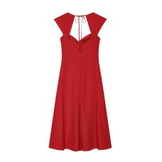 Square neck sleeveless neckline twisted backless dress Square neck sleeveless neckline twisted backless dress