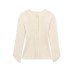 Elegant round neck bubble sleeve knitted jacket