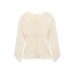Elegant round neck bubble sleeve knitted jacket