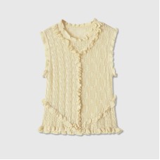 Pure desire wind lotus leaf edge casual layered top Pure desire wind lotus leaf edge casual layered top