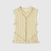 Pure desire wind lotus leaf edge casual layered top